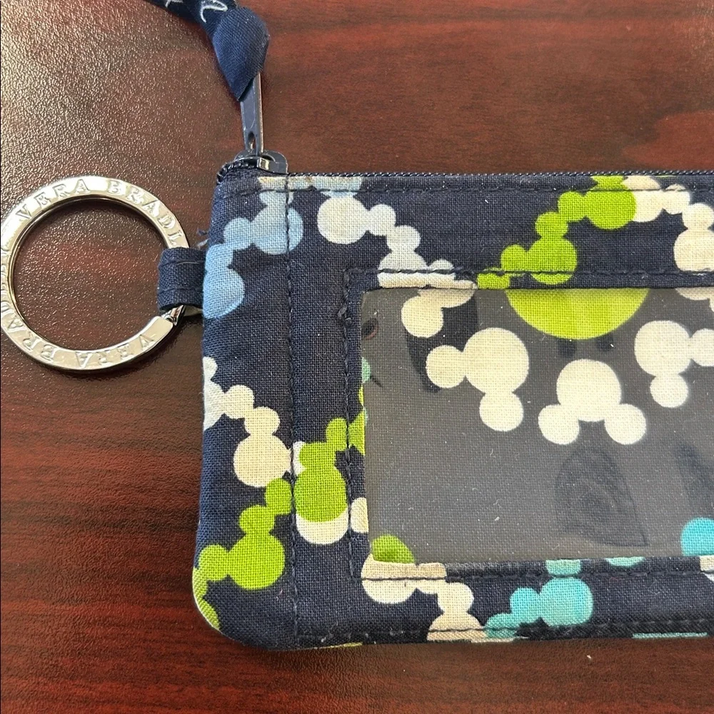 Vera Bradley Blue and Green Disney Patterned ID Wallet - Picture 2 of 5
